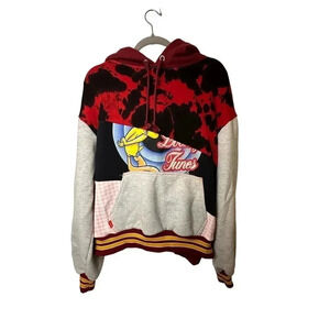 Rcnstrct Studio Multicolor Long Sleeve Pullover Graphic Hoodie Size XL